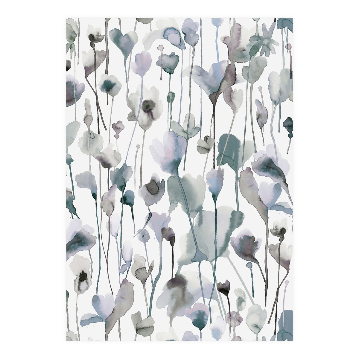Watercolour Cozy Wild Flowers  (Print Only)