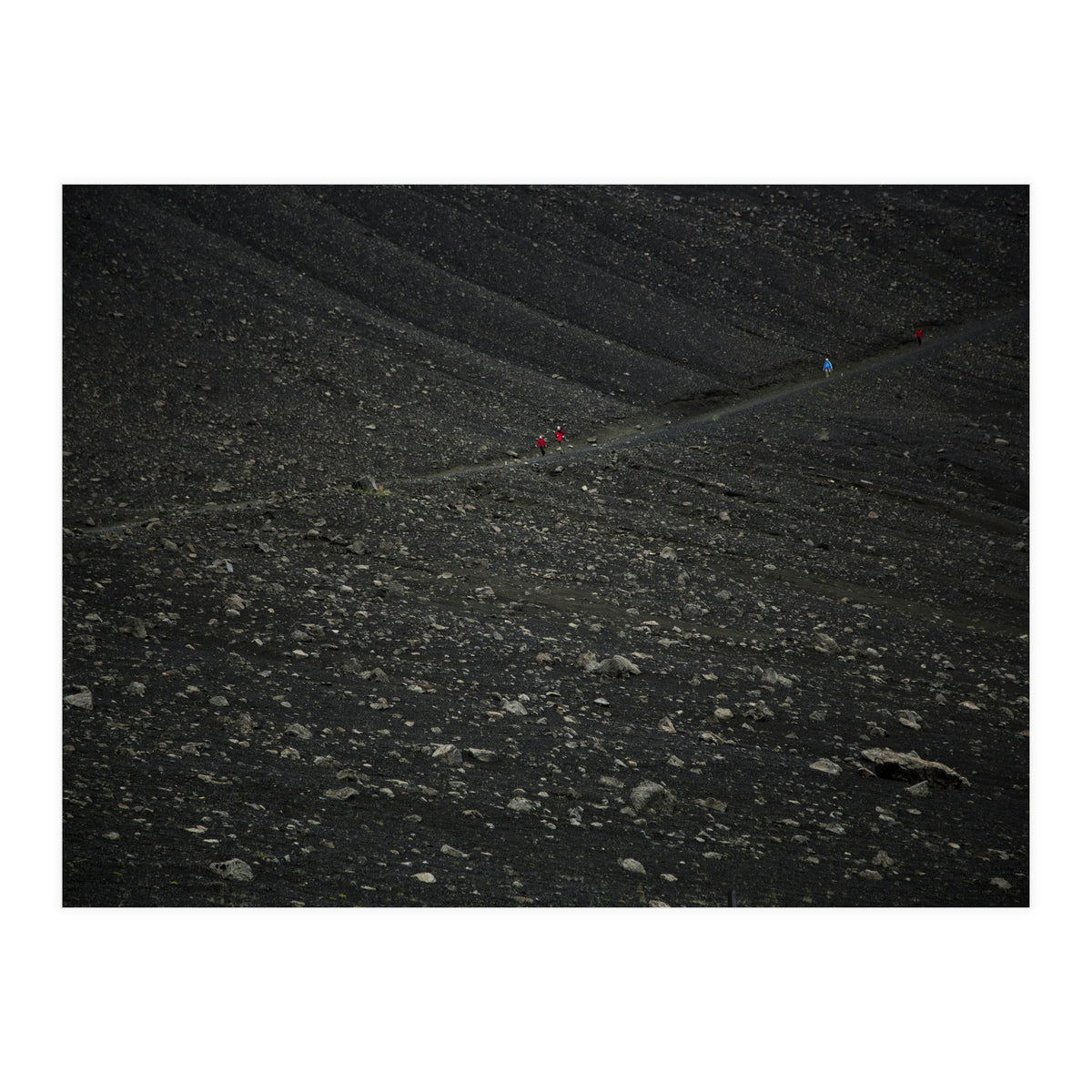 Kids running down from the volcano - Iceland  (Print Only)