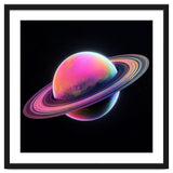 Neon Nebula Planet: Surreal Cosmic Illustration thumbnail
