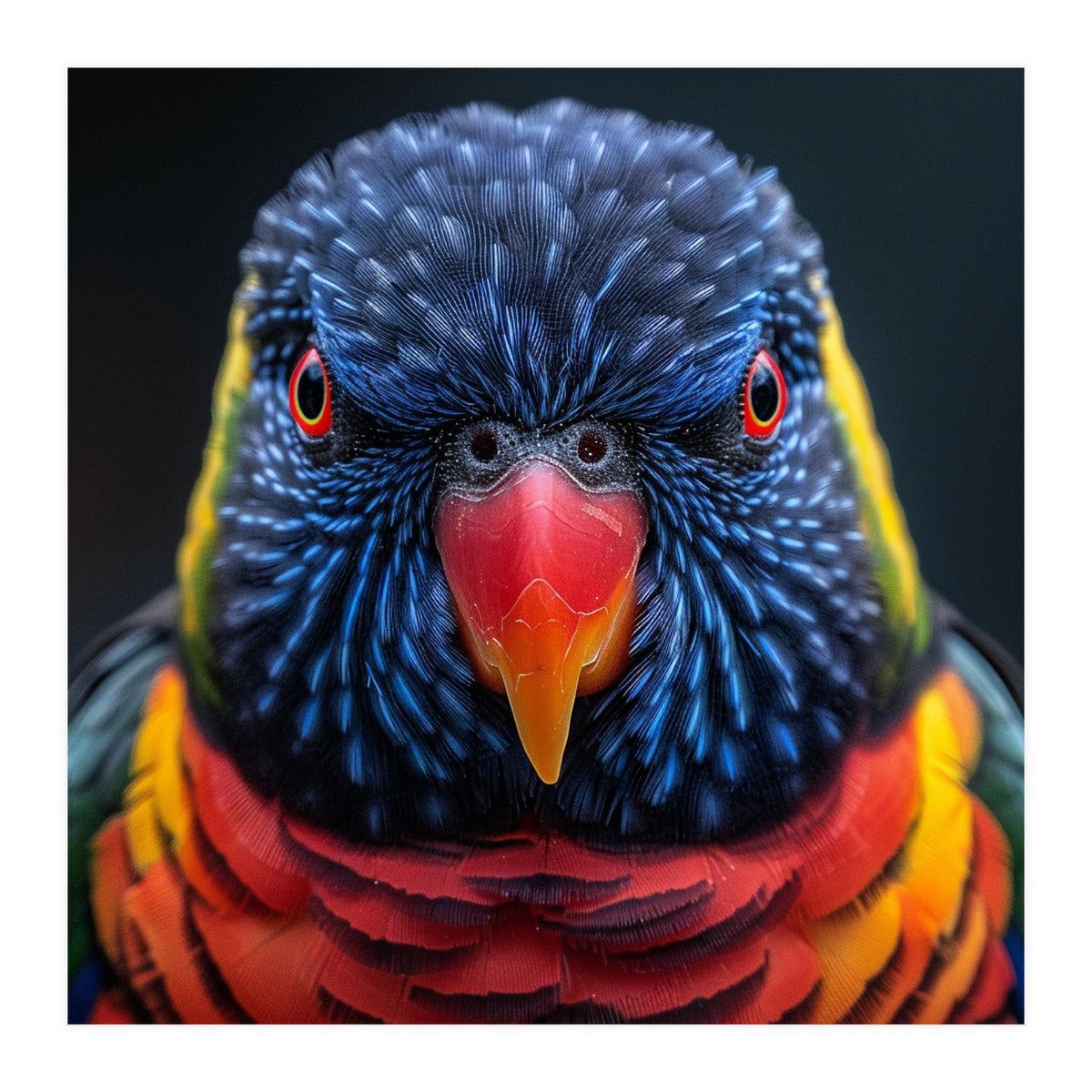 Close Up Of A Colorful Rainbow Lorikeet Bird (Print Only)