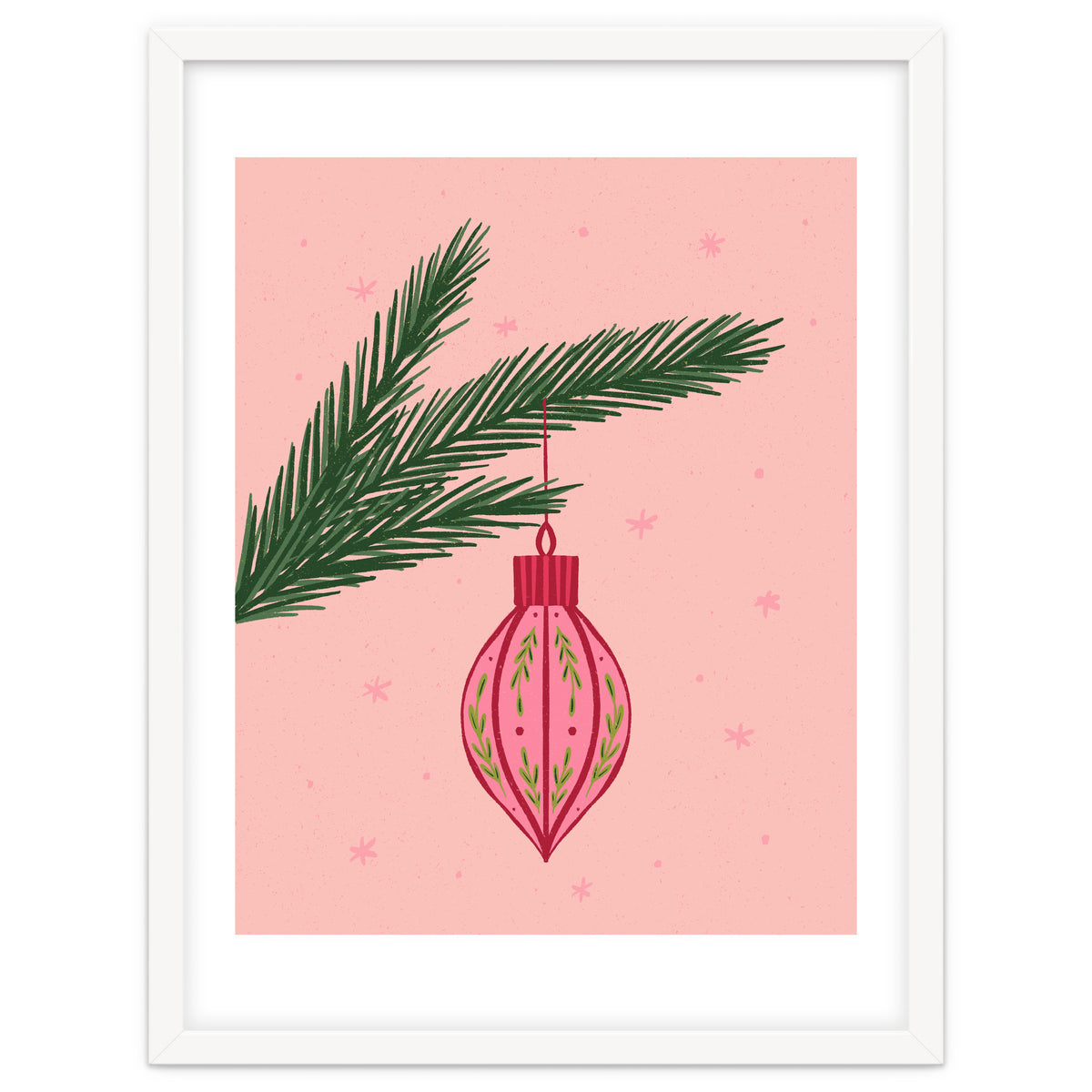 Christmas Globe with tree branch