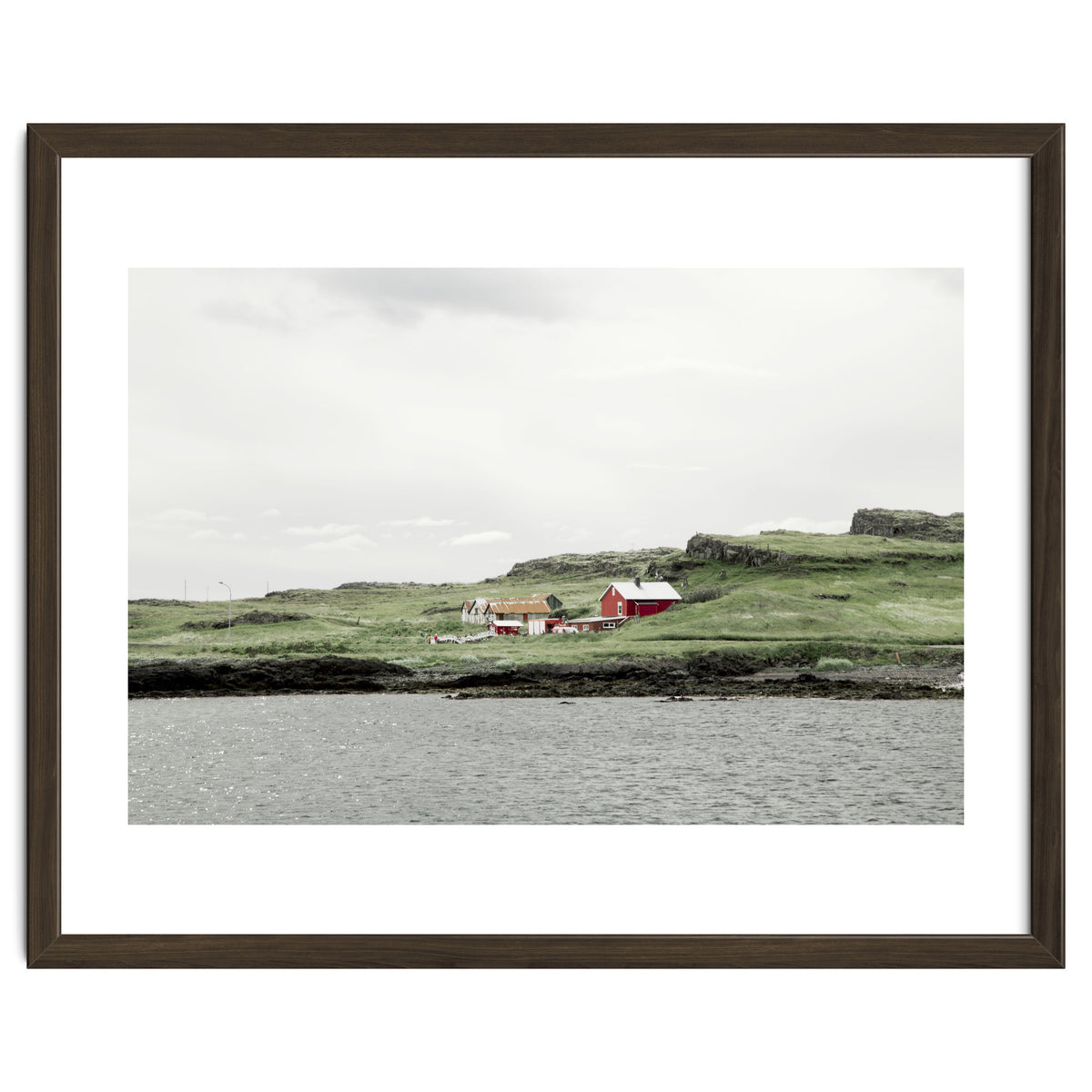 Red house on the shore - Iceland