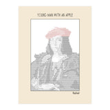 Young Man with an Apple (1505) – Raphael (ascii art)  (Print Only) thumbnail