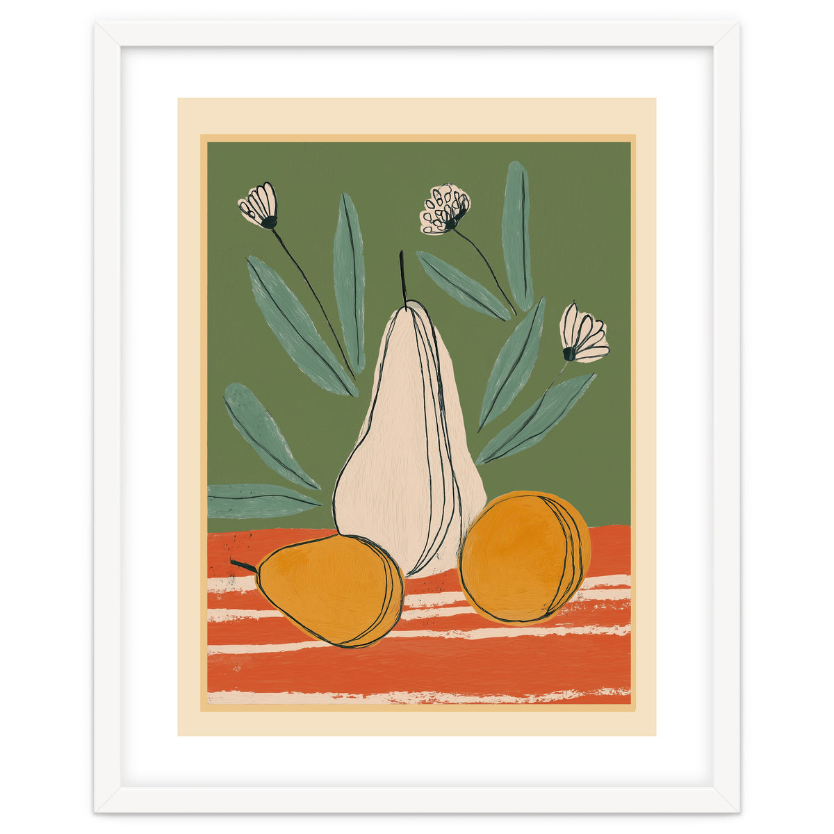 Abstract Pear Still Life