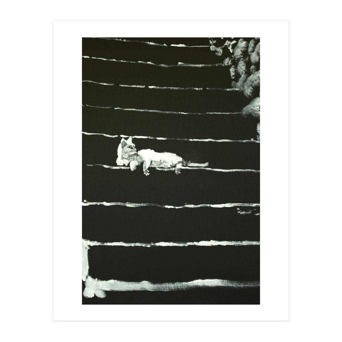 Cat On Stairs (Print Only)