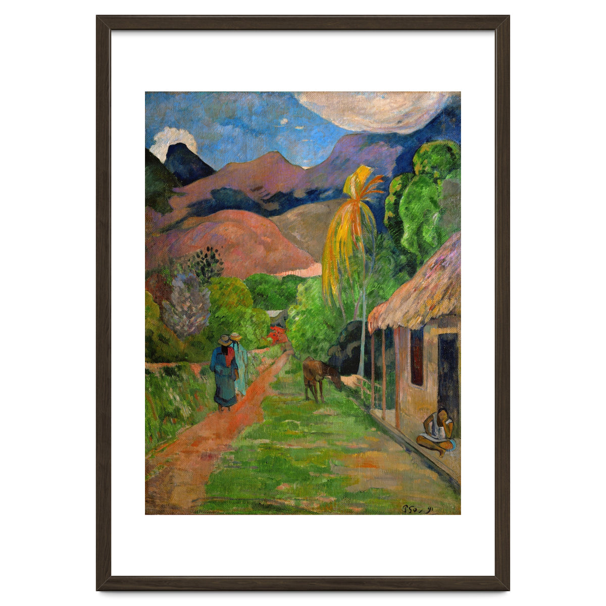 Path in Papeete, called rue du Tahiti. Oil on canvas (1891) 115.5 x 88.5 cm Cat. W 441.