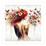 Butterfly Profile In Bloom (Print Only) thumbnail