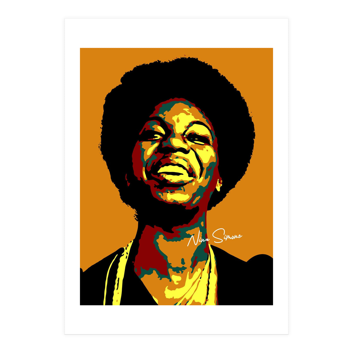 Nina Simone Music Legend in Pop Art (Print Only)