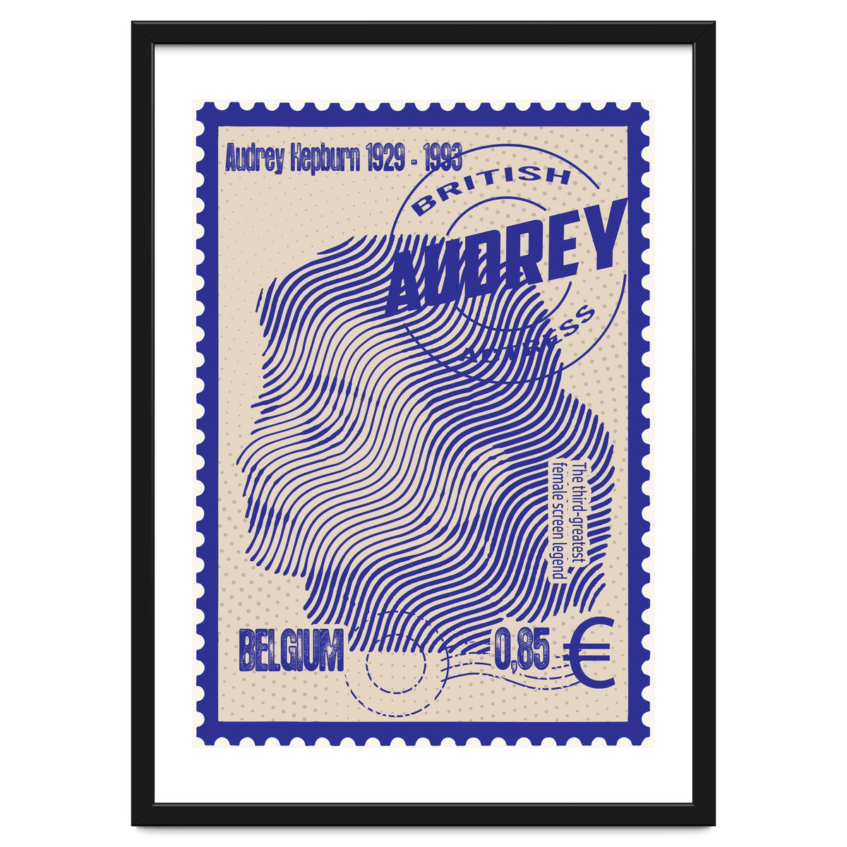 Audrey Hepburn Stamps Art