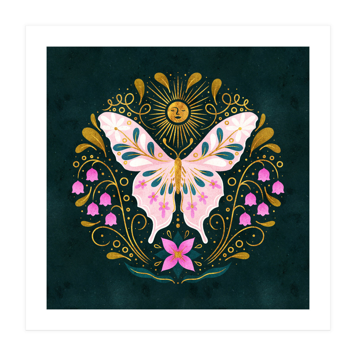 Butterfly And Sun (Print Only)