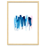 Abstract Watercolor Stripes Minimal Blue thumbnail