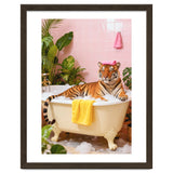 Leopard in Bathtub, Surreal Bathroom Scene thumbnail