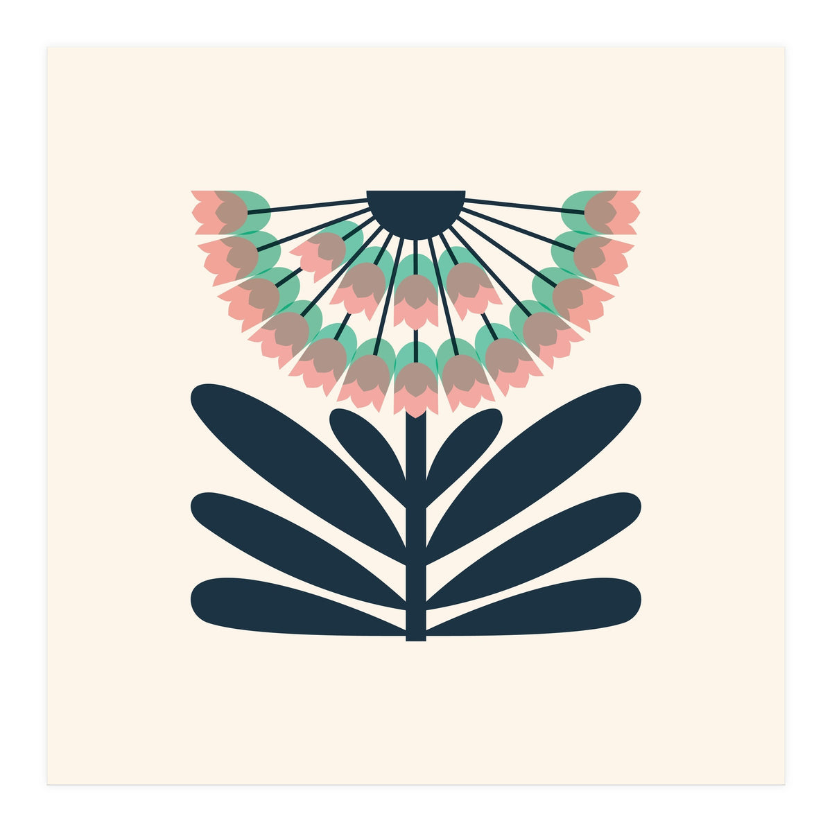 Pink Retro Allium (Print Only)