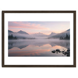 Misty Morning Reflection: Serene Alpine Lake thumbnail