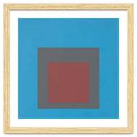 JOSEF ALBERS - HOMAGE TO THE SQUARE, BLUE, DARK RED