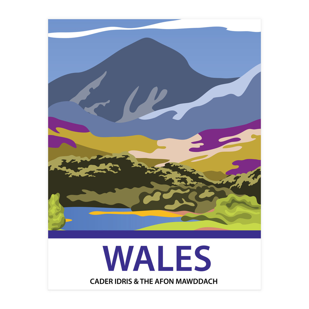 Wales Cader Idris And The Afon Mawddach (Print Only)