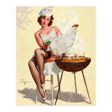 Hot Pinup Barbecue Girl (Print Only) thumbnail