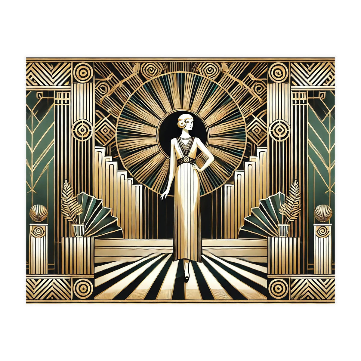 Golden Twenties Flair In Art Deco (Print Only)