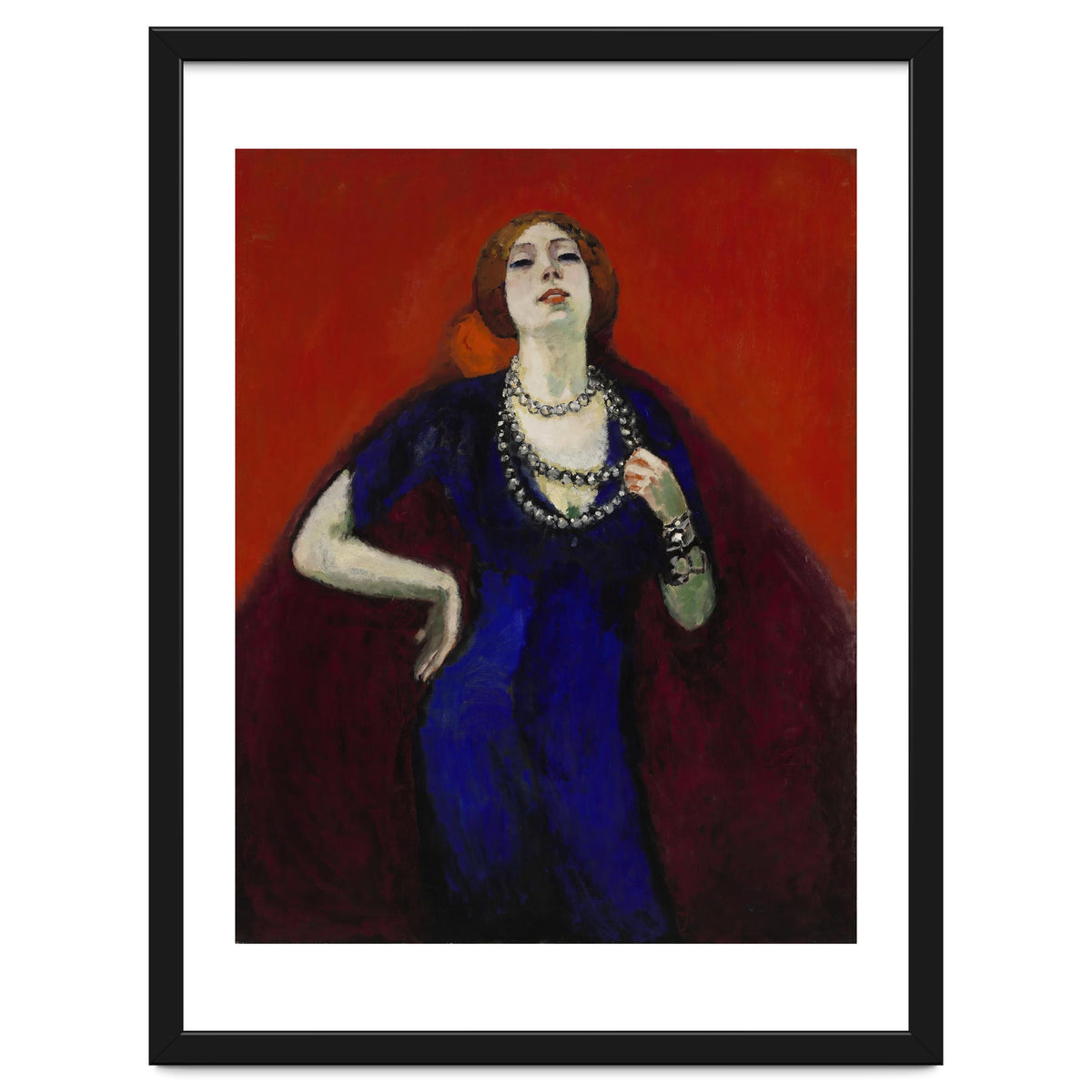 The Blue Dress. Date: 1911. Dimensions: 146.2 cm x 114.4 cm, 161.0 cm x 129.4 cm.