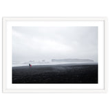 Family walking on the black sand beach - Iceland thumbnail
