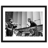 Conductor Herbert von Karajan rehearsing with Nathan Milstein in Lucerne, Switzerland. Lucerne,1957. thumbnail
