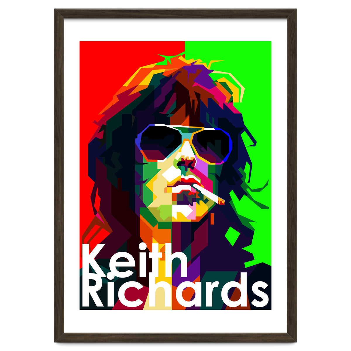 Keith Richards Pop Art WPAP