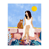 Butterscotch, Cats Pets Cat Mom Watercolor Painting, Pet Parent Animals Quirky Bohemian (Print Only) thumbnail