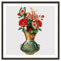 flower vase collage art