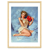 Pinup Sexy Girl Posing With Her Red Book thumbnail