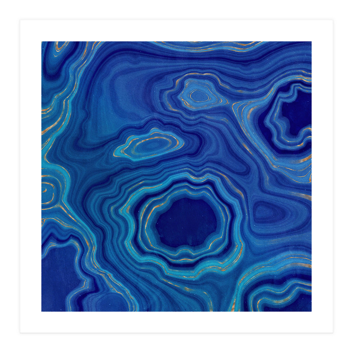 Blue Agate Texture 04 (Print Only)