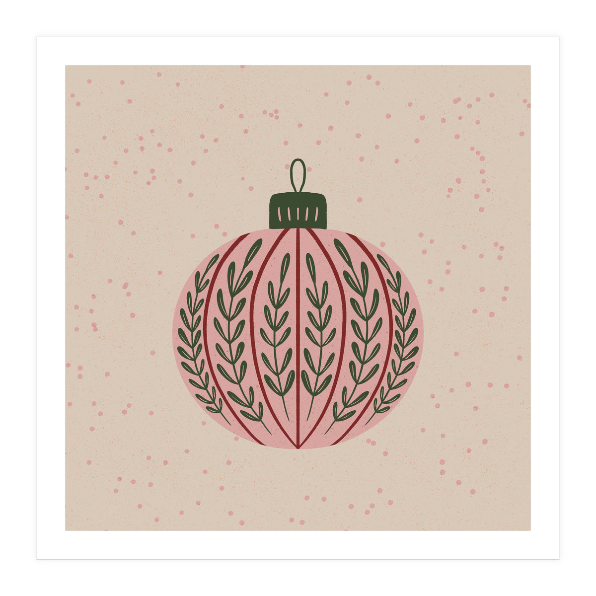 Christmas globe with branches (Print Only)