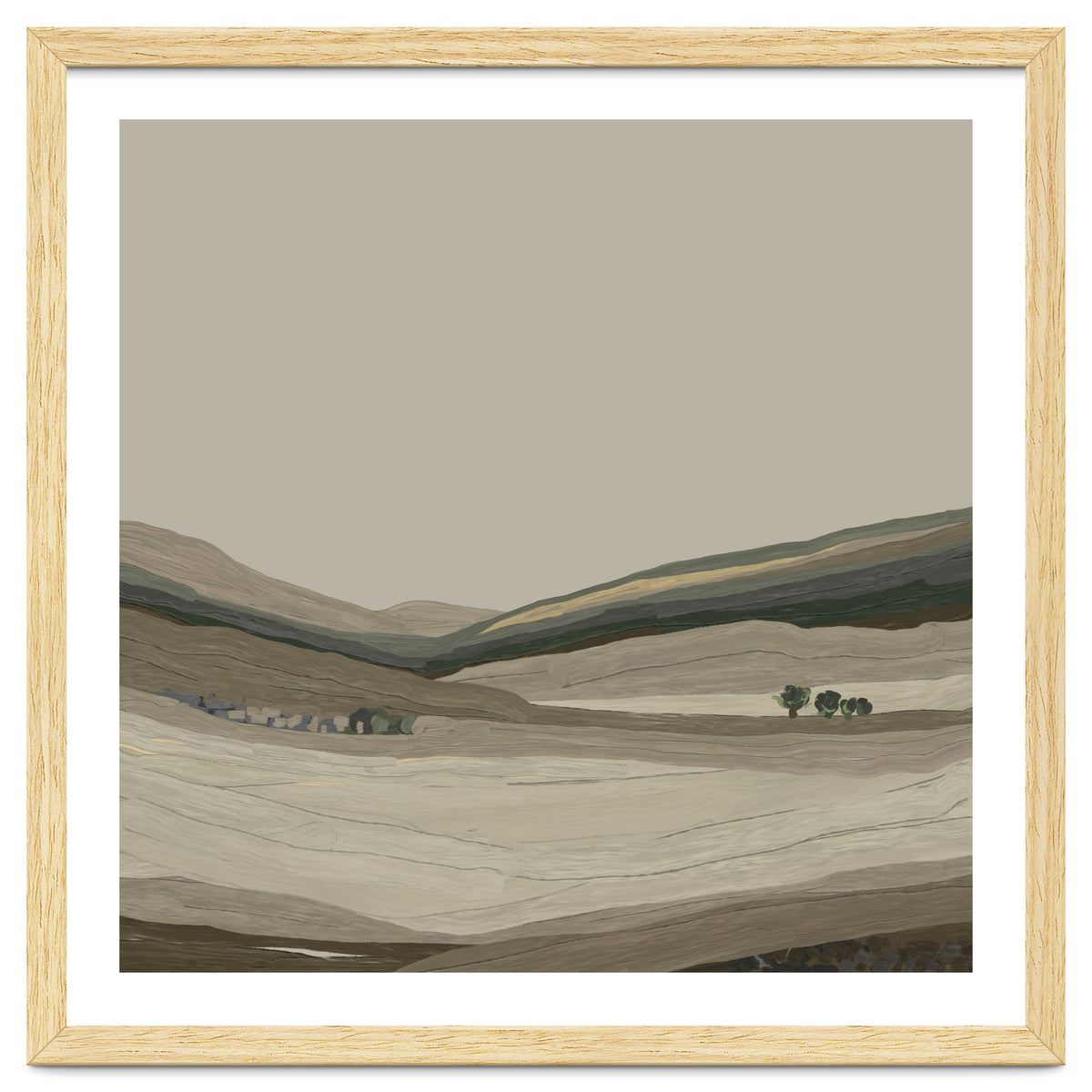 Muted Landscape oil painting