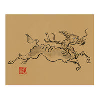 Kirin On Brown Paper (Print Only)