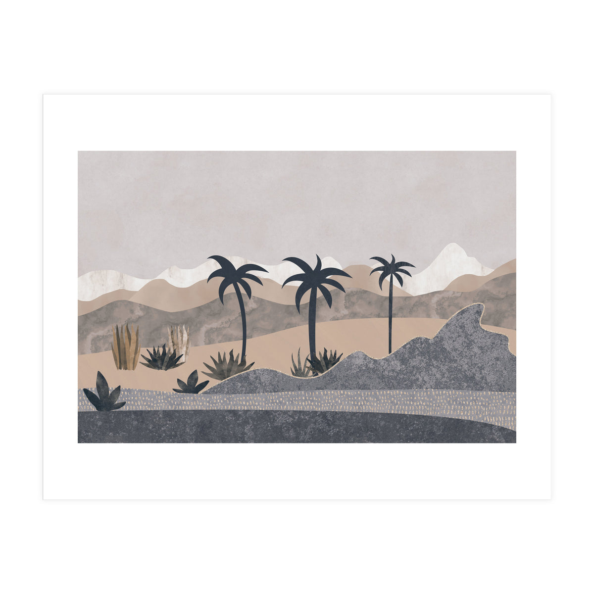 Abstract Landscape Palm Oasis (Print Only)