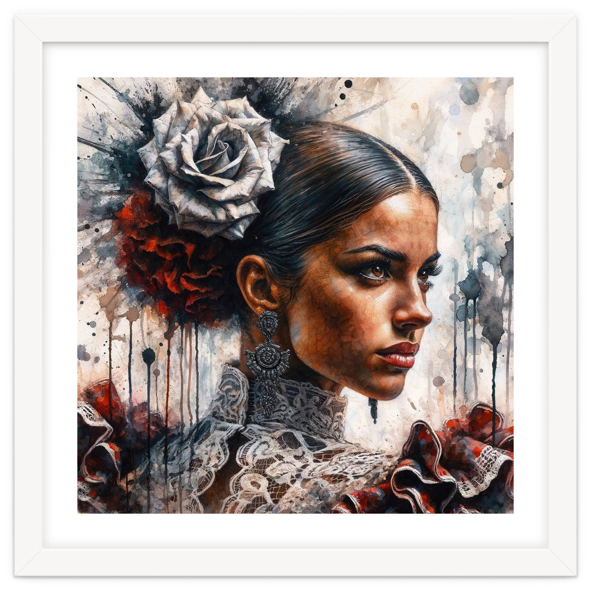 Watercolor Flamenco Dancer #3