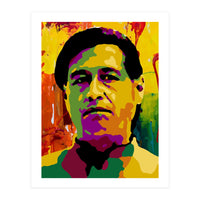 Cesar Chavez Colorful Abstract Art (Print Only)