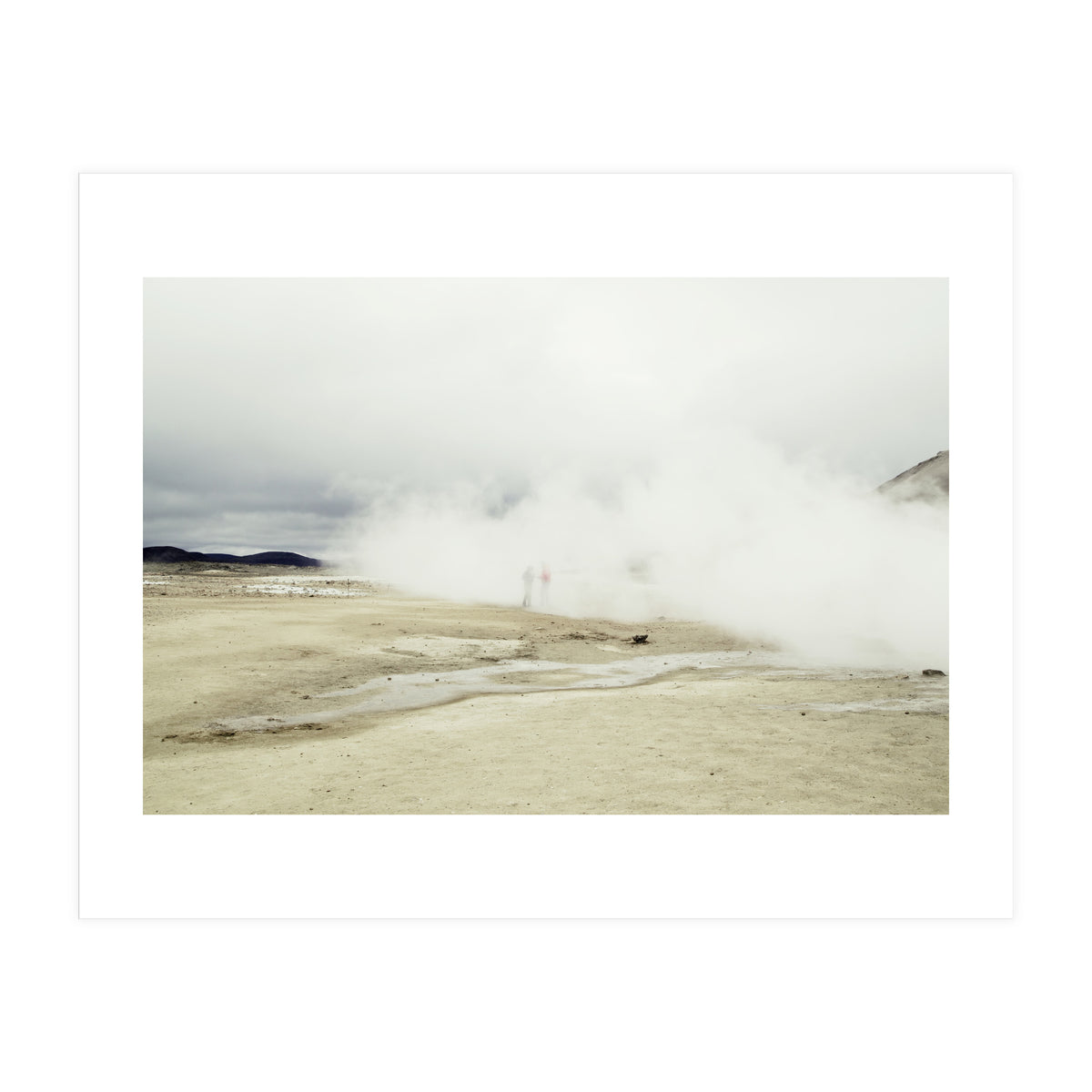 Tourists hidden in the hot spring steam -  Iceland  (Print Only)