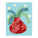 Sunny Side Up Flower Pot, Floral Odd Quirky Imperfect Whimsical Unique, Eclectic Bohemian Strange Polka Dots Maximalist (Print Only) thumbnail