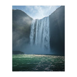 Sun-Drenched Autumn Forest and Winding River (Print Only) thumbnail