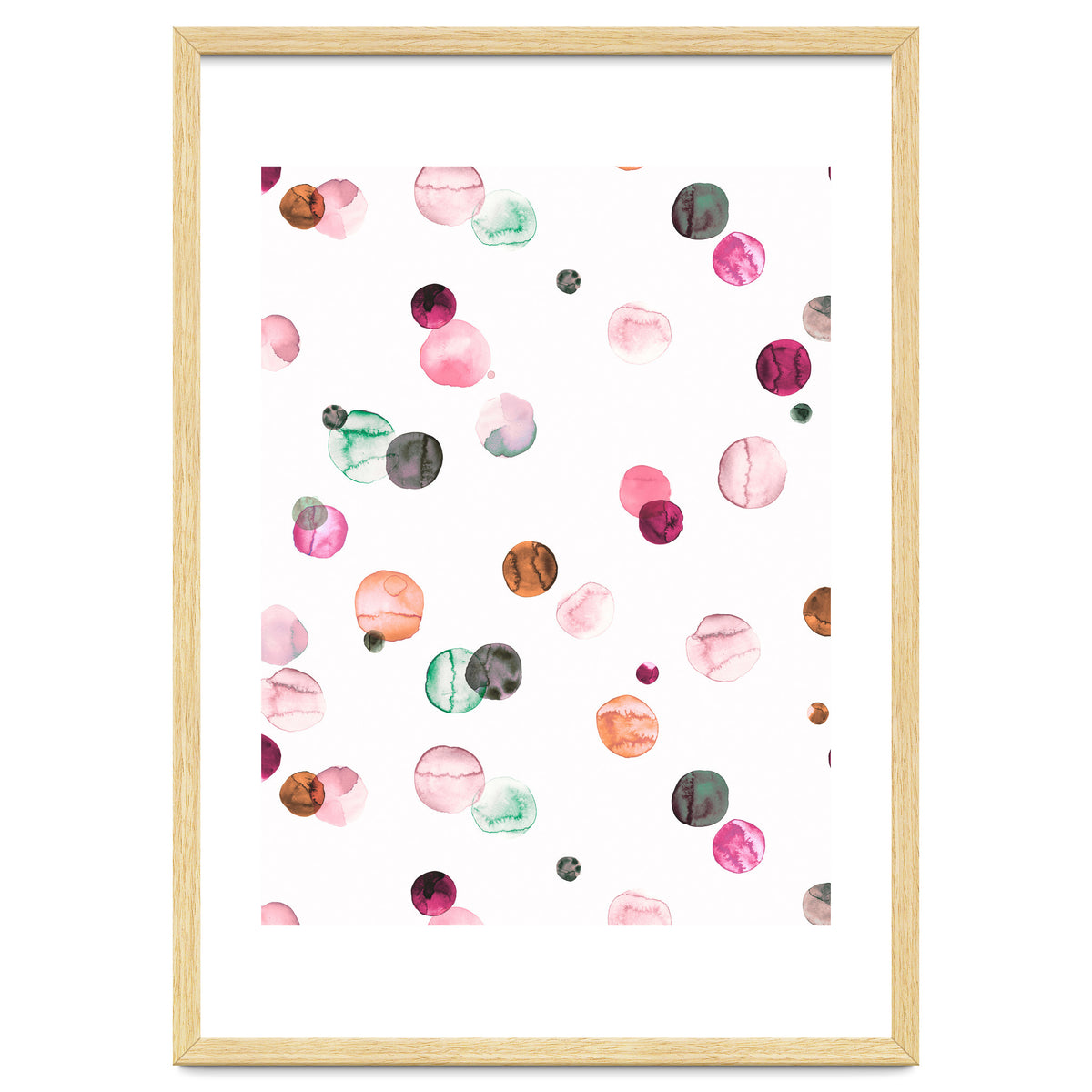 Polka Dots Watercolor Minimal Pink
