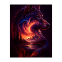 The Nebula Guardian Wolf of the Mountains (Print Only)