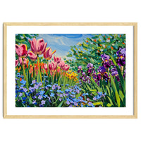 Vibrant Spring Meadow Oil Painting