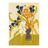 Floral Contemporary Still Life Mustard Yellow (Print Only) thumbnail
