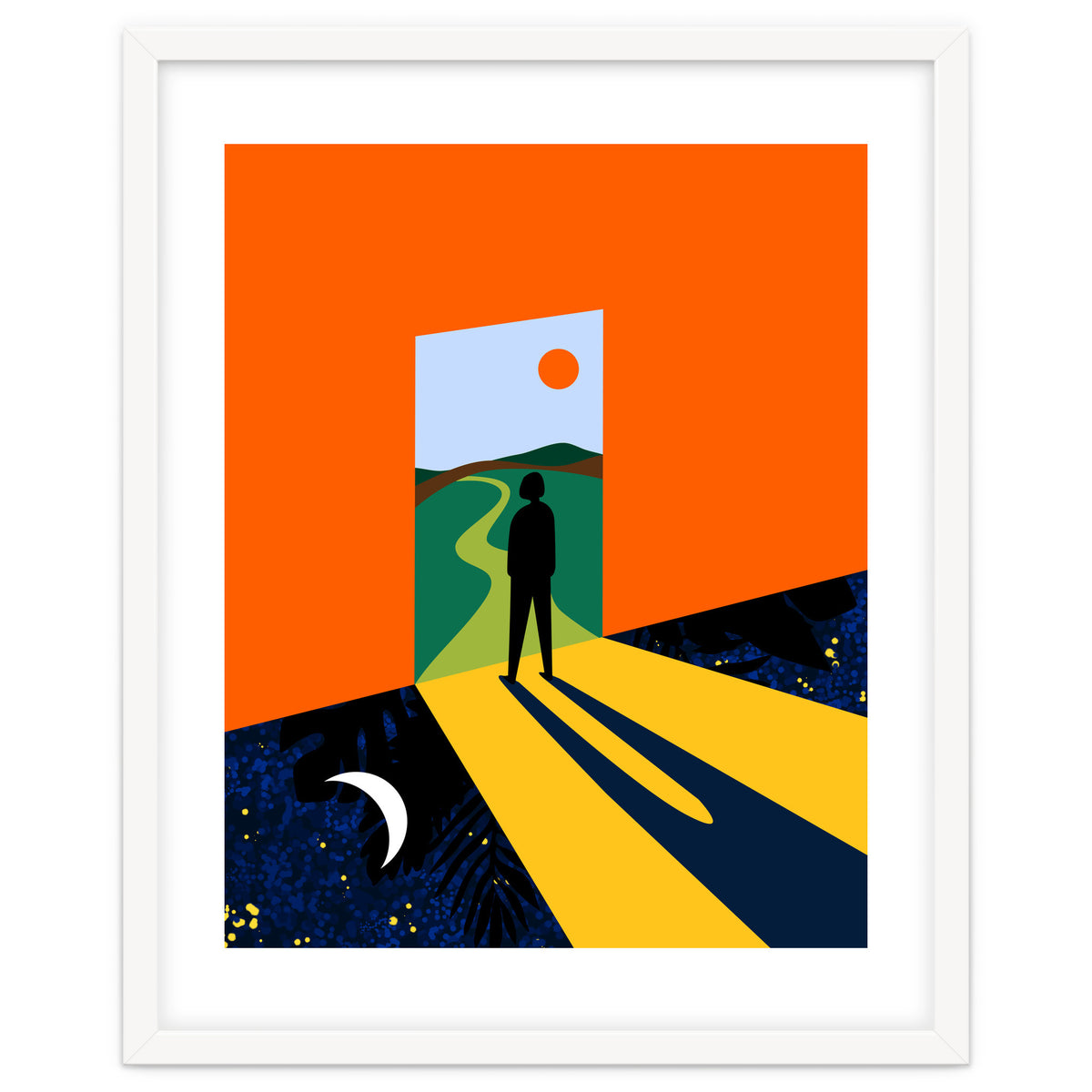 The Path Ahead, Abstract Concept Positivity Growth Mindset People, Eclectic Inspire Bohemian Contemporary Modern Pop Art