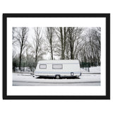 Travel Trailer in the snow road thumbnail