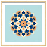 Mandala flower - orange and blue thumbnail