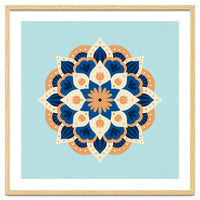 Mandala flower - orange and blue