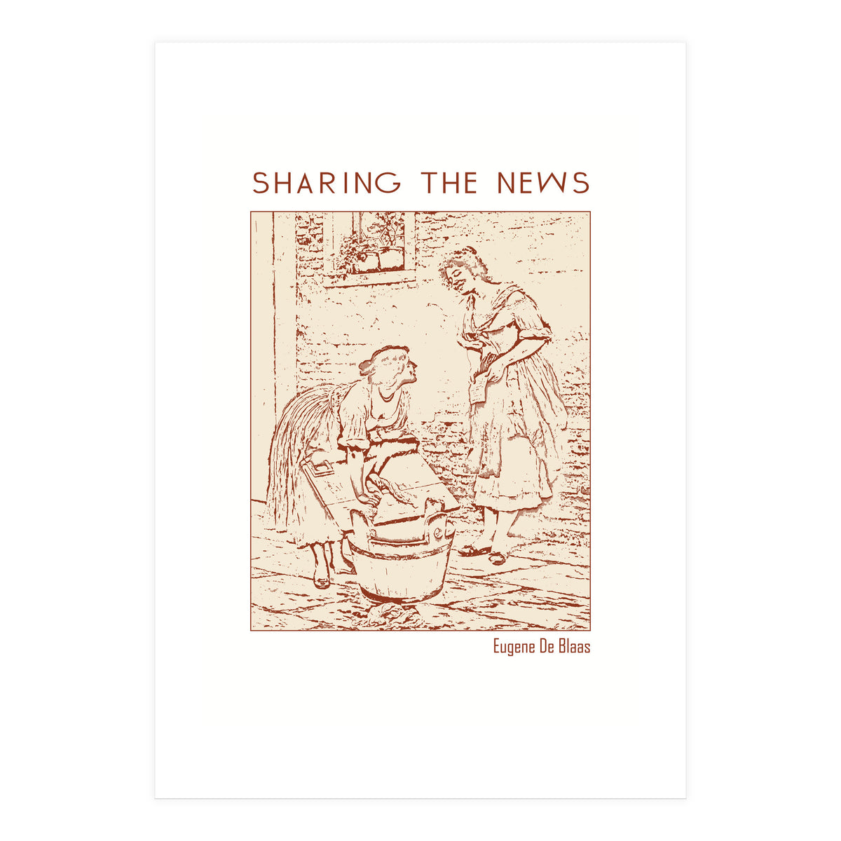 Sharing The News – Eugene De Blaas (Print Only)
