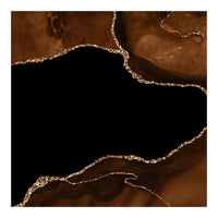 Brown & Gold Agate Texture 04 (Print Only)