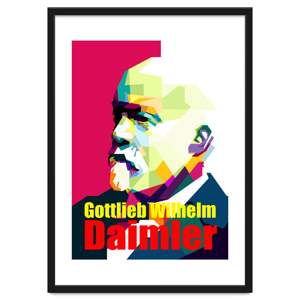 Gottlieb Daimler Pop Art WPAP